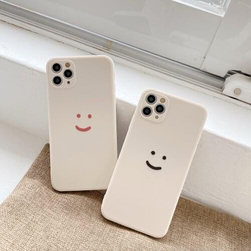 Simple Smile Sillicon Case for iPhone 12 Pro Max Back Phone Cover for 12 Mini 11Pro Max X XS XR 8 7 Plus SE 2020 Capa