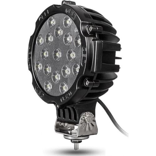 7" 51W Round Off Road Led Work Lights Truck Bumper Driving Black/RED