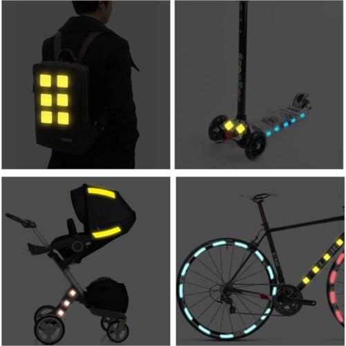 10PCS Bike Reflective Sticker Motorcycle Scooter MTB Road Bicycke Warning Reflector Film Night Cycling Decal Tape Stickers
