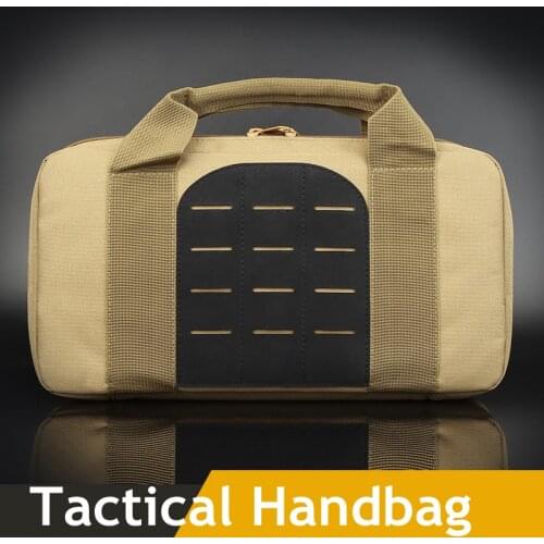 Outdoor Tactical Pistol Bag Handbag Multifunctional EDC Tool Bag Outdoor Sports Sundries Storage Padded Pistol Holder Case