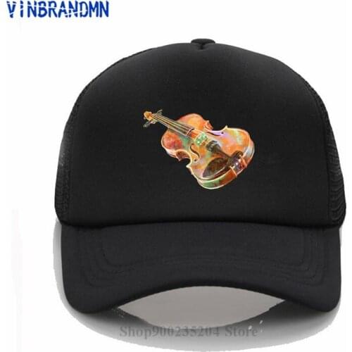 Vintage Antique Violin Baseball cap Retro Violin Lovers gift summer 3D Graphic Print Custom Cotton hats Cosplay casual mest hats