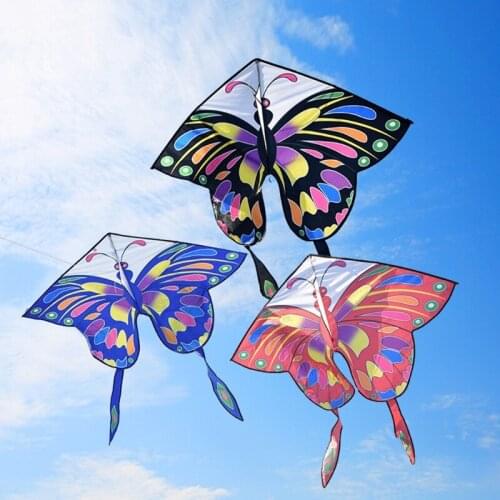 Butterfly Colorful Kite for Fun Assemble Kite with Long Colorful Tail Party & Outdoor Toy Lightweight Outdoor Sports