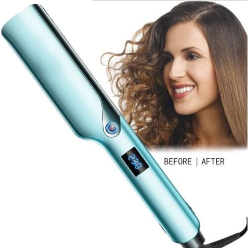 Professional Flat Iron Hair Straightener with Digital LCD Display Straight Iron Instant Heating Dry Wet Salon Hair Styling Tools