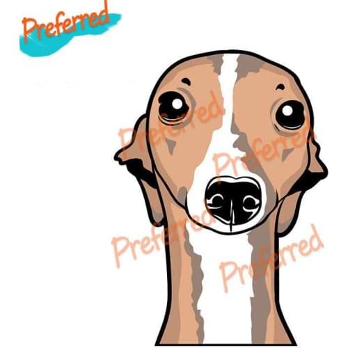 High Quality Italian Greyhound Decal Motocross Racing Laptop Helmet Trunk Wall Vinyl Car Sticker Die Cutting Waterproof PVC