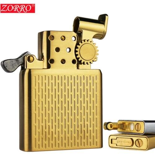Zorro Brass Stainless Steel Kerosene Lighter Replacement Insert Sealed Oil Liner Universal Outdoor Lighters Inner Parts Smoking