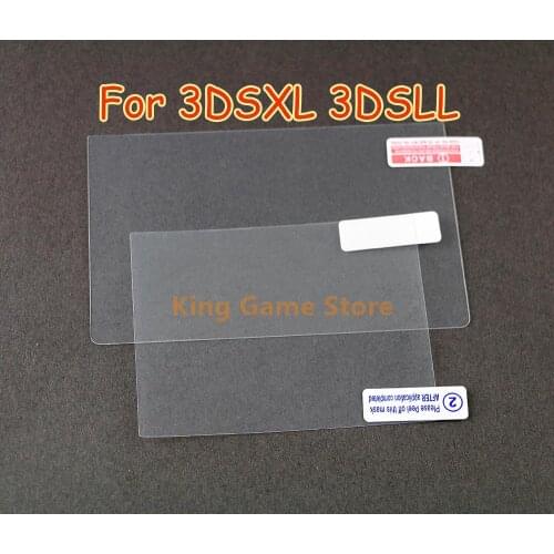 1set/lot Top Tempered Glass LCD Screen Protector+Bottom PET Clear Full Cover Protective Film Guard for New 3DS XL/LL 3DSXL/3DSLL