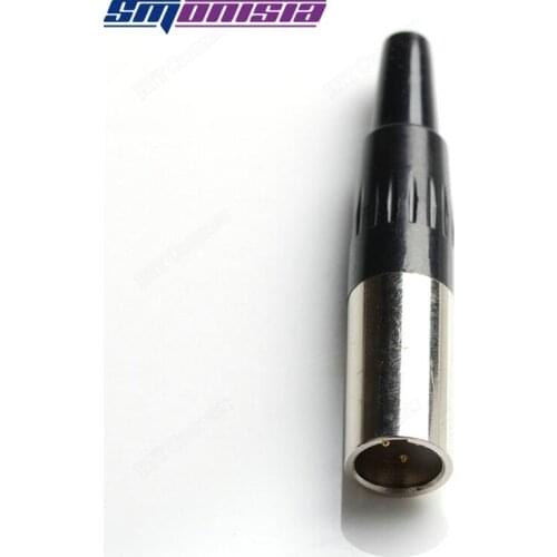 10pcs-1000pcs Mini XLR Male Port Copper Gilted 3Pins Headset Microphone Connector