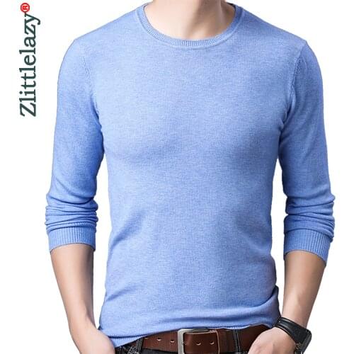 2020 brand casual knitted o neck sweater men pullover clothing fashion tops clothes knit solid mens sweaters pullovers 81312
