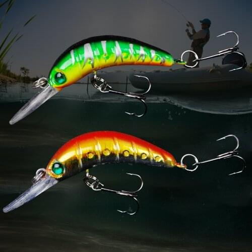 5cm 2.5g Bionic fishing bait long tongue floating water Minnow bait blood tank hook Artificial bait