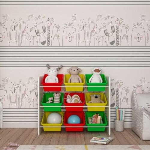 Color 9 Sidecar Montessori Toy Cabinet child cabinet storage cabinet