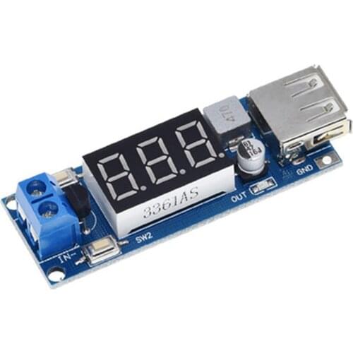 DC-DC Step Down Module Two-wire Voltmeter 5 V USB Charger or Power Supply Input 4.5V-40V Output 5V/2A