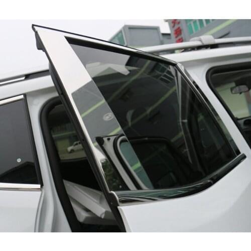 For Jeep Renegade 2015 2016 Stainless 8Pc/Set Car Styling Exterior Window Pillar Decorative Strips Cover Trim Sticker
