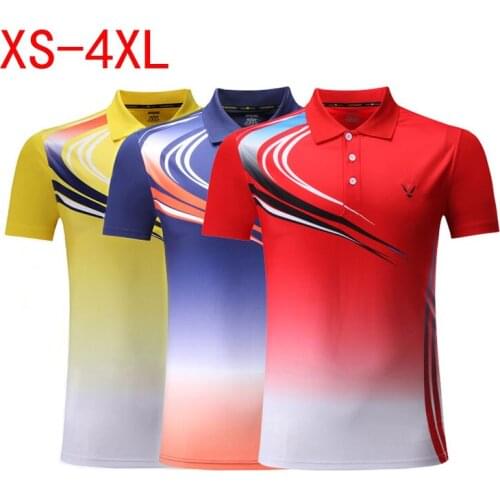 Men-Women-Child Tennis T Shirts,Turn-Down Collar Quick Dry Tennis T Shirt,Badminton Clothes ,Boys Sport Kit Table Tee Shirt 3862