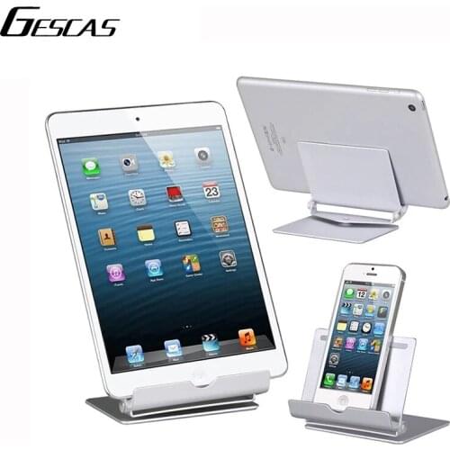 GESCAS Table Stand Stable Desktops Holder For Tablet Phone Adjustable Folding Bracket Aluminium Portable Table Support