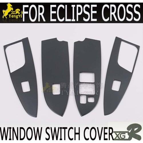 Xgr inside switch window panel cover ring carbon fiber for Eclipse Cross 2018 2019 ACCESSORY decoration body part