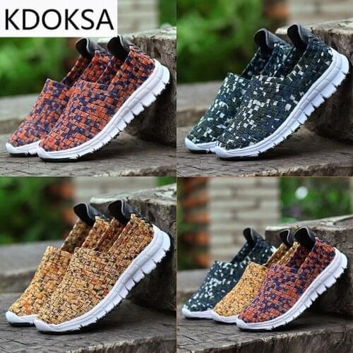 KDOKSA Women Sneakers 2021 Lace-Up Womens Vulcanize Shoes Platform Sports Ladies Sneakers Breathable Plus Women Braided Shoes