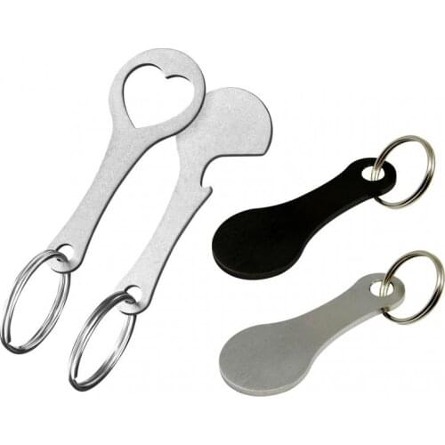 Metal DIY Shopping Trolley Tokens Key Chains Decorative Key Hook Keyrings Aluminum Alloy Key Ring Coin Holder Keychain For Shop