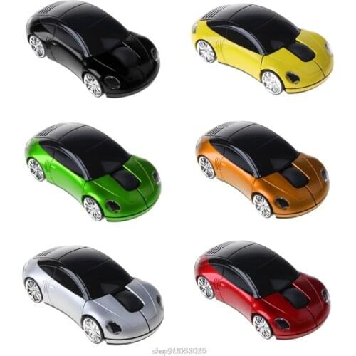 2.4G 1600DPI Mouse USB Receiver Wireless LED Light Car Shape Optical Mice D11 20 Dropship