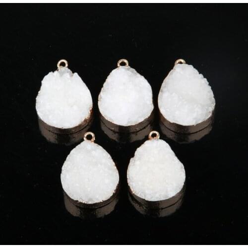 Natural Stone Clear Quartz Stone Pendant Irregular shape Pendants for Jewelry Making DIY Necklace Accessories