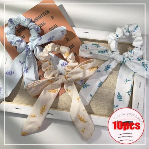 New Personalized Fashion Hair Ring Hair Rope Flower Bow Bandage Ponytail Braid Headband Female Hair Accessories Headdress