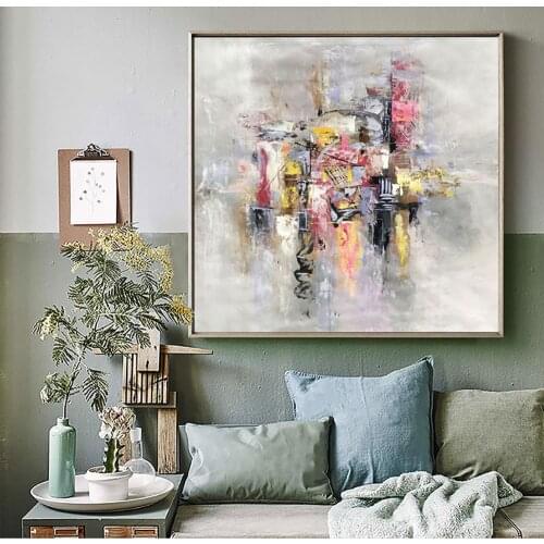 Original Handmade modern abstract canvas painting wall art canvas pictures for living room pinturas al oleo lienzos cuadros