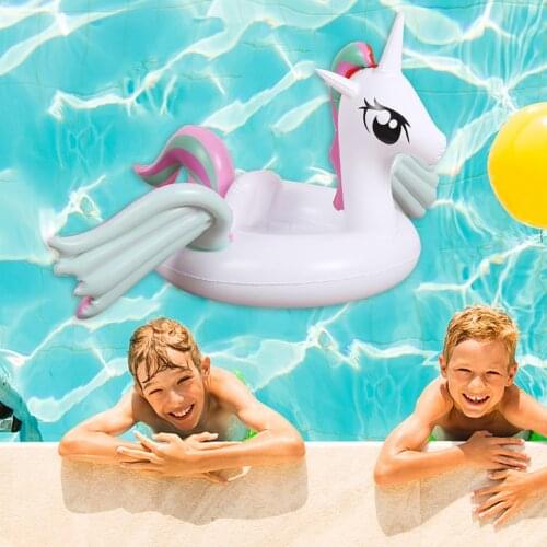 Unicorn Float Pool Inflatable Water Hammock Pool Air Mattress Recliner Floating Lounge Chair Kids Bed Beach Pool Party Toys