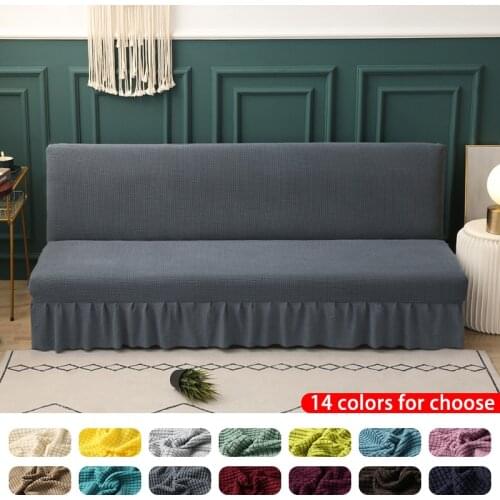 14 Solid Color Sofa Bed Cover Polar Fleece Washable Elastic Without Armrest Sofa Bed Covers Stretch Slipcover Home Totel Banquet
