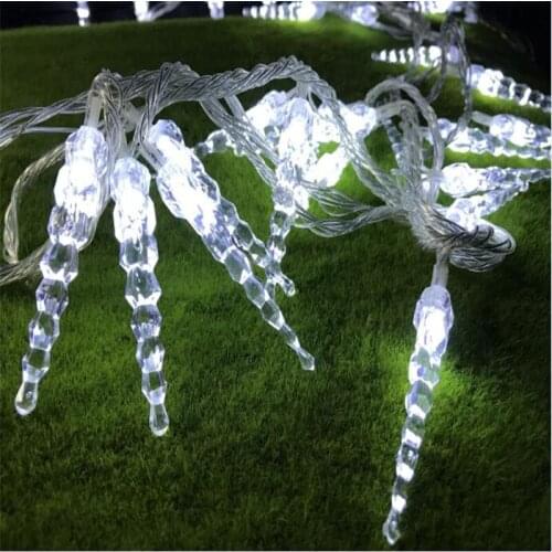 7.5M 50LED Wedding Light icicle Christmas LED String Fairy Light Bulb Lamp Holiday Garland Party Garden House Curtain Decor