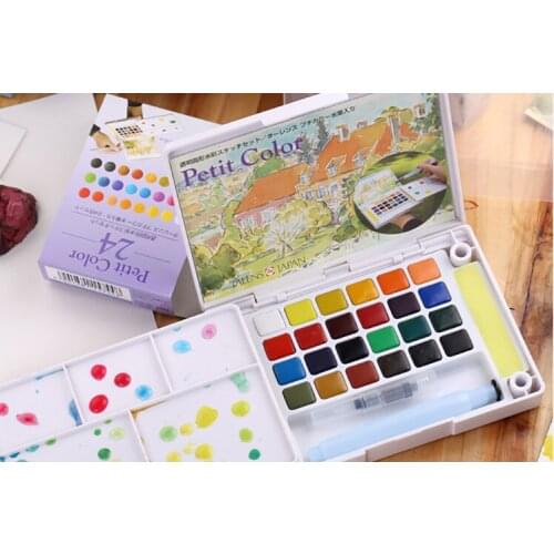 Sakura Solid Water Color 18\24\30 colors well packaged watercolor set,good partner of watercolor pen