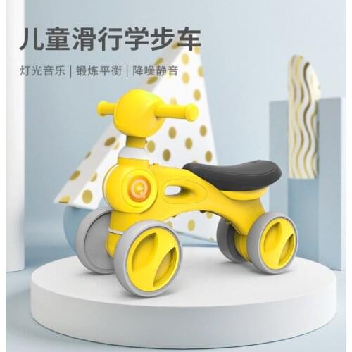 Childrens Scooter Balance Car Music Lights Baby Balance Car Twisting Scooter 1-2 Years Old Baby Walker with Wheel
