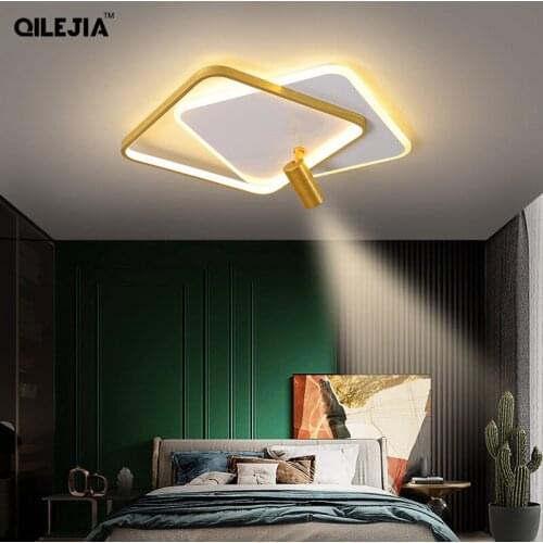 New Round Square Bedroom LED Lights Indoor Deco Chandelier Lamps For Living Room Simple Dimmable Lighting Fixtures AC90-260V
