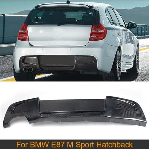 For F87 Carbon fiber Rear bumper lip spoiler diffuser For BMW E87 M sport Hatchback Only 2007 2008 2009 2010 120i 130i