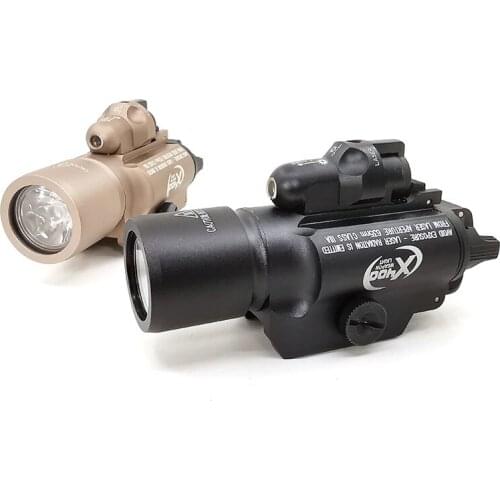 High Quality tactical weapon light X400 Handgun red laser Flashlight Fits 20mm rail hunting scope