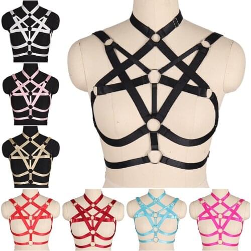 Festival Rave Costume Womens Underwear Stocking Belt Sword Belt Adjustable Suspenders Belts Erotic Lingerie Harness Bra Cage
