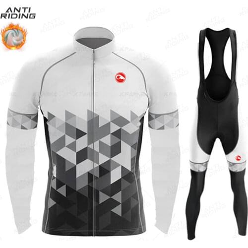 Winter Thermal Fleece 2020 Cycling Jersey Set Racing Bike Cycling Suit Mountian Bicycle Cycling Clothing Ropa Ciclismo Bicycle