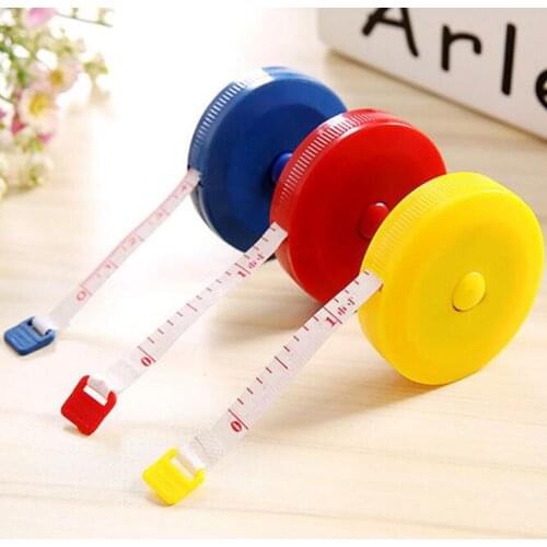 1PC 150CM Roulette Measuring Tape Measure Retractable Colorful Portable Ruler Centimeter Inch for clothing feet soft feet