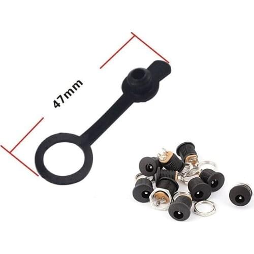 10pcs DC-022 5.5-2.1mm Power Supply Jack Socket Plug with Waterproof Screw Hat