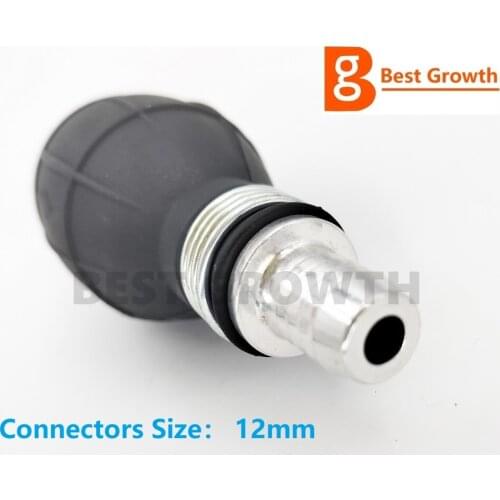 12MM Hand Pump Hand Primer Bulb Fuel Pump For Car Boat Marine Outboard Tansfer Rubber Tube Aluminum