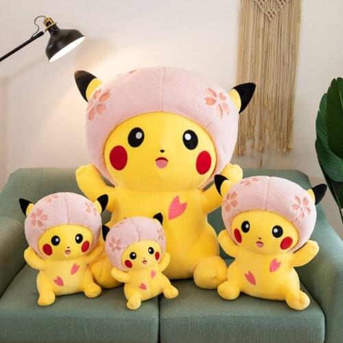 2021 Anime Movie Same Cherry Pikachu Plush Childrens Toy Doll 30-60cm Pocket Monster Doll Creative Birthday Gift Christmas Gift