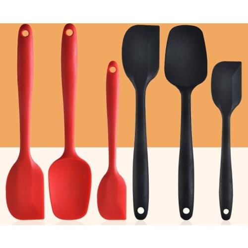 3 Pcs/set Spatula Sets Silicone Scrapers Spoon Non-Stick Silica Cake BBQ Heat Resistant Flexible Scraping Baking Tools