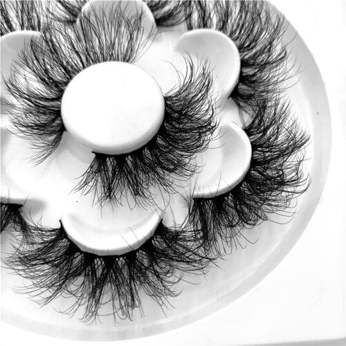 4 Pairs 6D Faux Mink Lashes False Eyelashes Handmade Craft Cruelty-free Long Soft Band Wispy Fluffy Eye Lashes Reusable