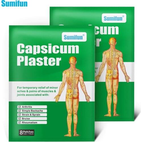 40Pcs Sumifun Capsicum Plaster Pain Patch Heat Pads for Pain Relief Medical Herbal Heating Patch for Back Joint Pains D0668