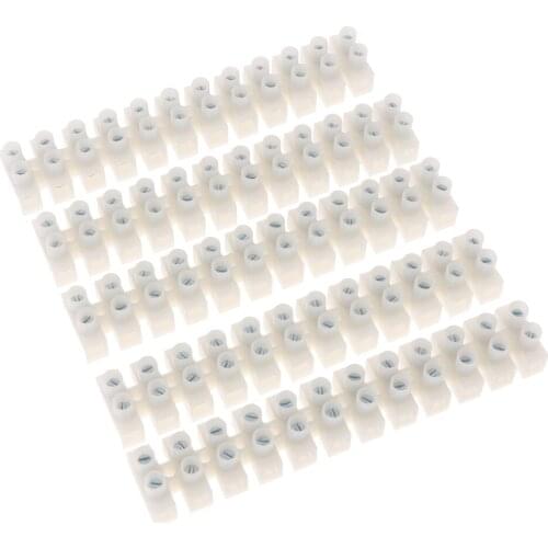 5pcs Series Nylon Terminal Block 24A Plastic Strip Connector Barrier