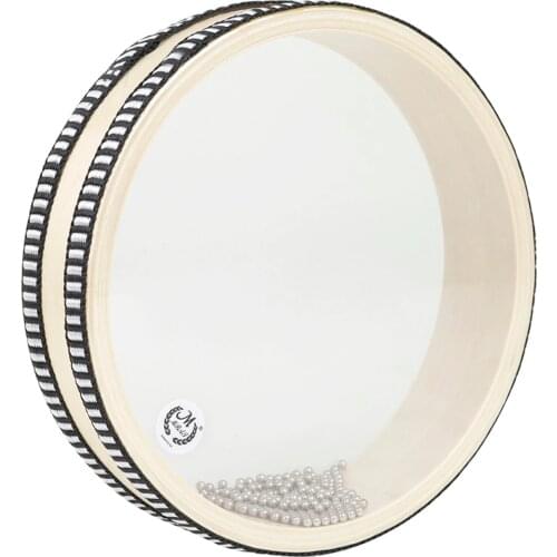 6-inch Transparent Wave Drum Natural Color Ocean Drum Early Educational Percussion Instrument for Children Boys Girls