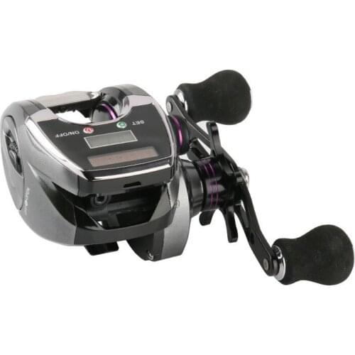 AI-SHOUYU Digital Display Baitcast Fishing Reel 10kg 8.0:1 Jigging Wheel Magnetic Brake for Saltwater Freshwater Fishing Tackle
