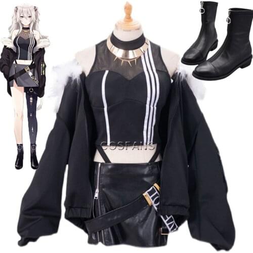 Anime VTuber Hololive Shishiro Botan Cosplay Costume The Original Daily Wear Uniform Female Activity Party Halloween wig shoes