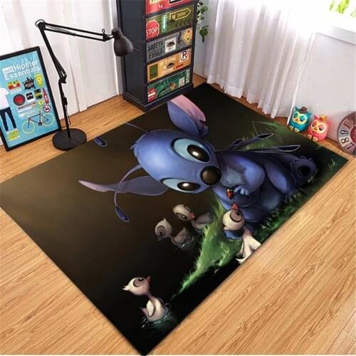 Disney Lilo & Stitch Baby Playmat 80x160cm Rug Living Room Carpet Birthday Gift Princess Rug Activity Gym Baby