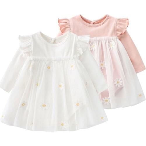 Autumn Baby Girl Bodysuits Clothes Fashion Pink Long Sleeve Newborn Infant Princess Onesie 0-18m Toddler Children Cotton Costume