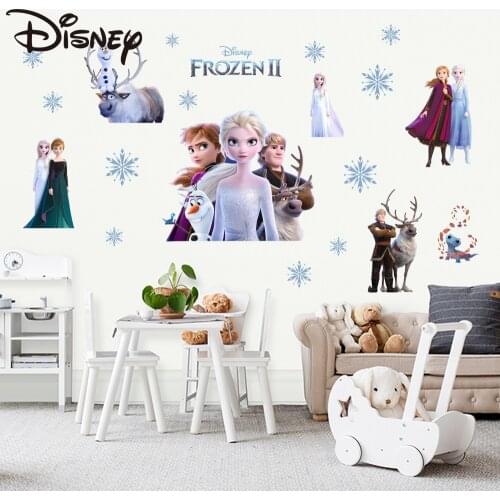 Disney Frozen 2 Aisha Anna Wall Stickers Living Room Bedroom Self-adhesive Disney Decoration Stickers