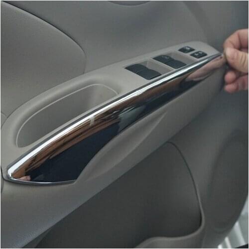 For Nissan Versa Sedan hatchback note SR 2014 2015 ABS chrome interior trim stickers decoration line car accessories